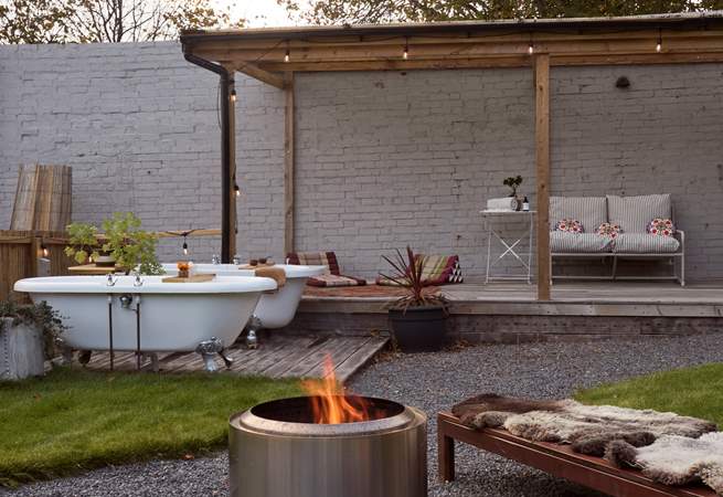 Private sessions of the outdoor spa can be booked for your enjoyment. 