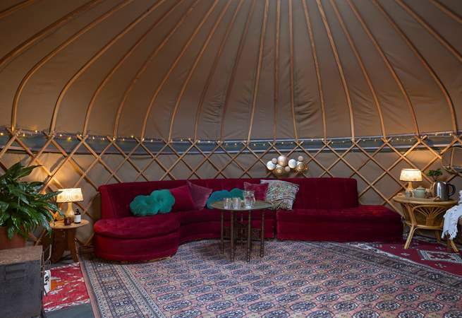 Step into the relaxation yurt to embrace a world of tranquillity. 