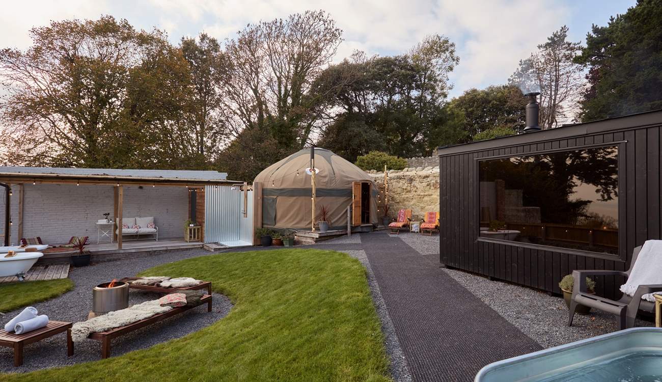 Look forward to self-care heaven with the bookable private outdoor spa.