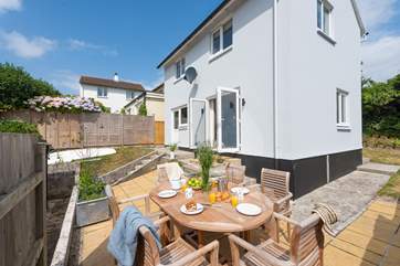 The outside terrace is a sun-trap in the warmer months.