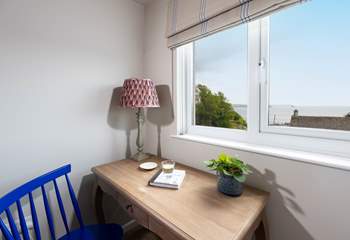 With a gorgeous dressing table and views towards Nare Head.