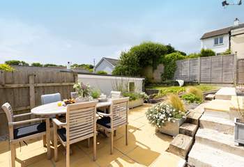 The outside terrace is a sun-trap in the warmer months.