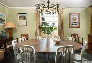 Enjoy leisurely holiday meals gathered around the dining-table.