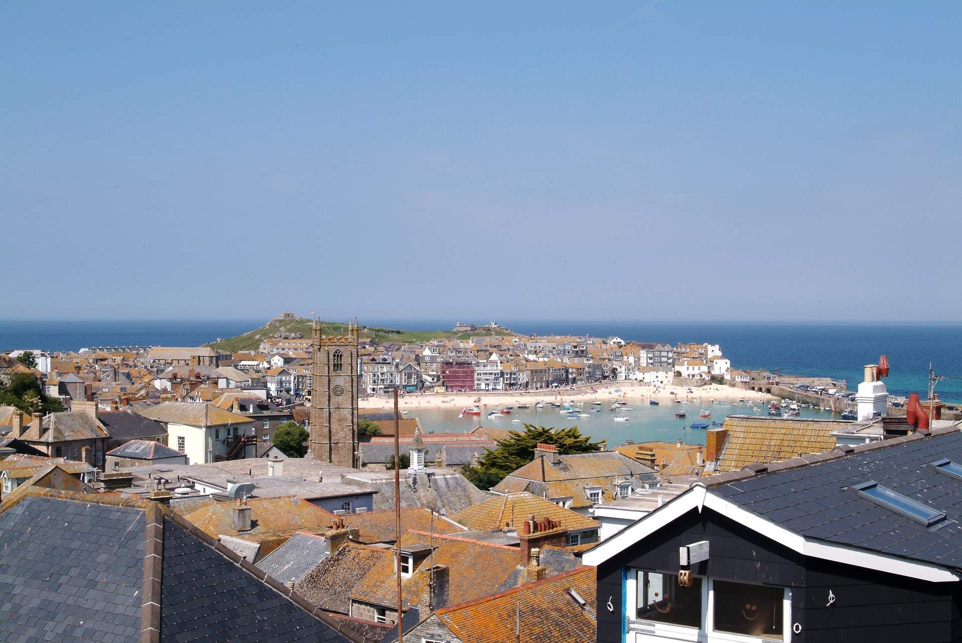 The stunning clear waters at St Ives.