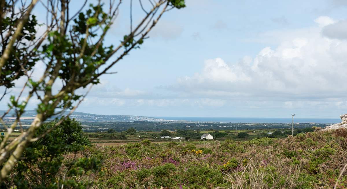 The lovely view, in the distance you can see the sea.