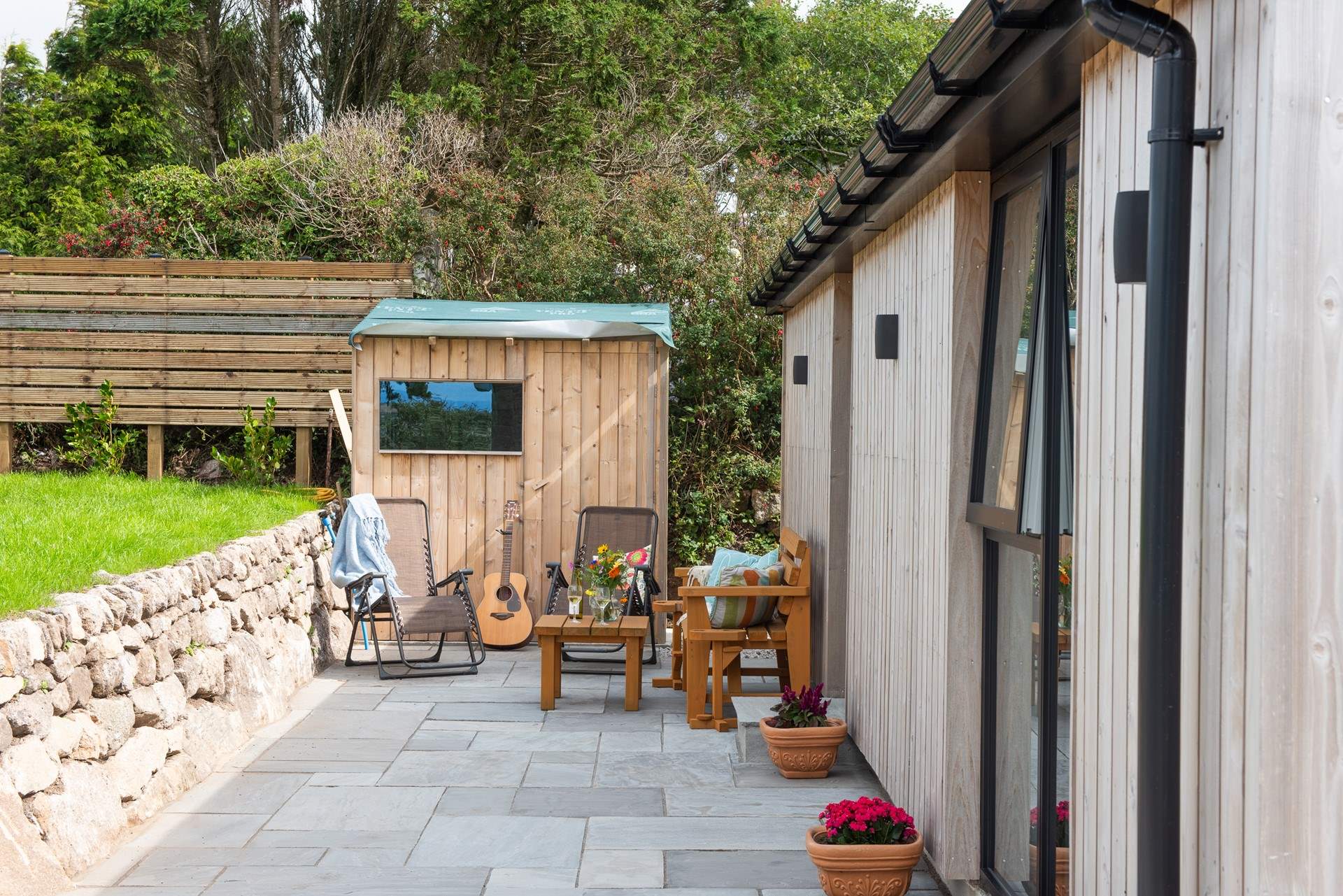 The patio area is very sweet and private.