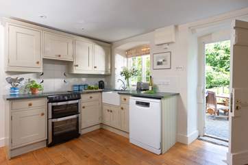 The terrace at the back of Trinity is easily accessible from the kitchen