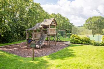 Younger members can burn up some energy at the play area.