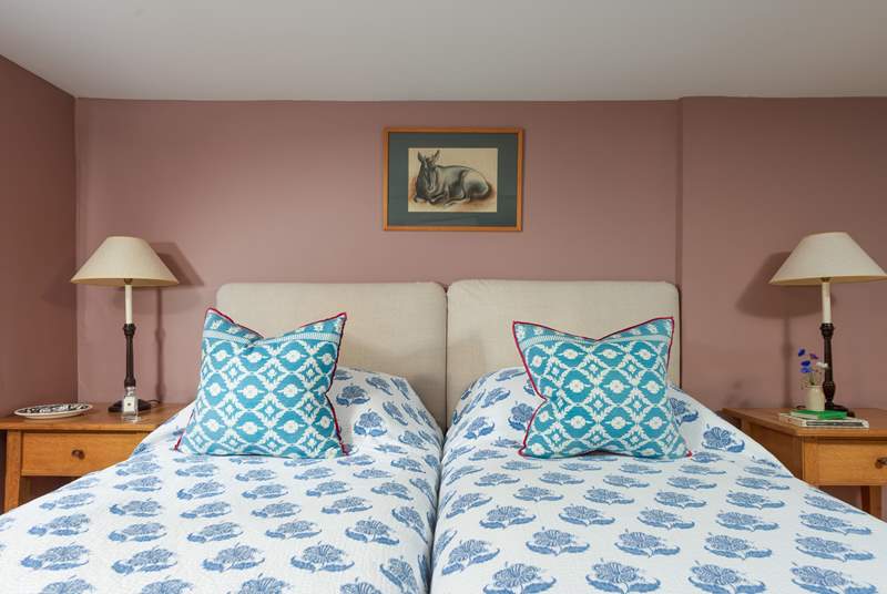 The twin bedded room is perfect for younger guests or friends.