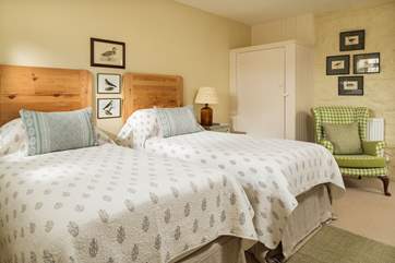 This twin bedroom is conveniently situated on the ground floor.