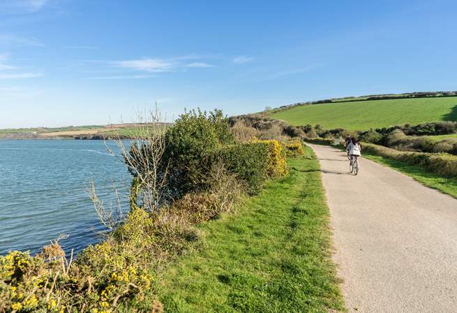 The Camel Trail is just half a mile away from Menhenick, where you can cycle along the estuary for miles. 