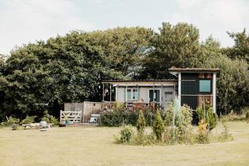 There's a whole array of stunning plants that surround the hideaway. The cabin even has a living roof!