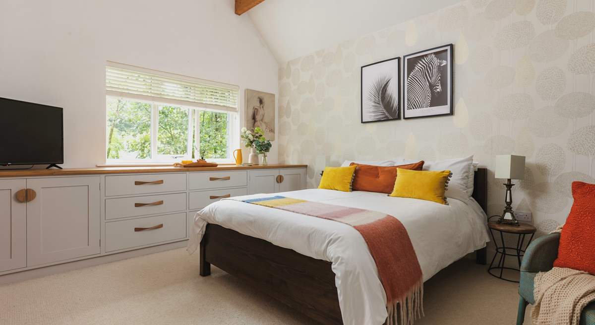 Bedroom 1 is the perfect oasis to escape to at the end of the day with muted calm colours and beautiful crisp linens.