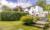 The beautiful garden looking back to the hot tub and barbecue area. - Thumbnail Image