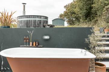 Hot tub or bathtub, the choice is yours.