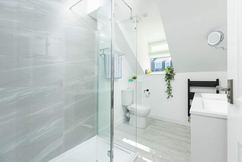 The waterfall shower is a treat plus the heated towel rail.