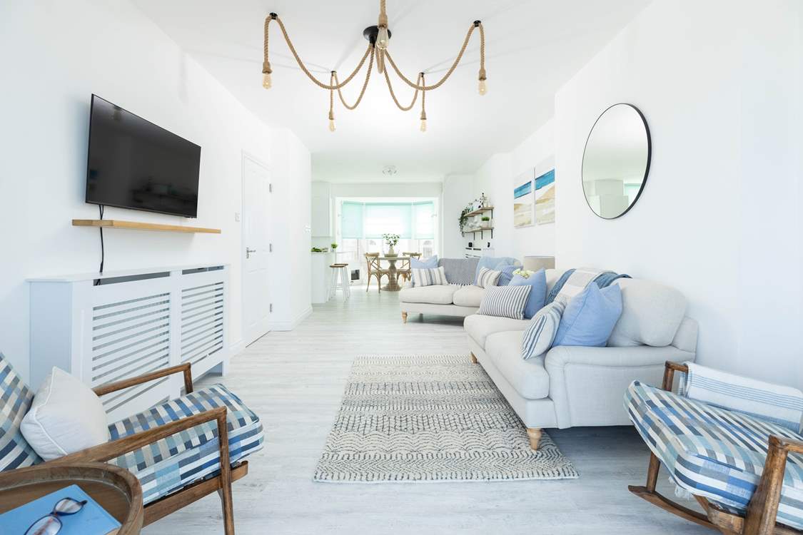 The living-room and kitchen are just as beautiful.