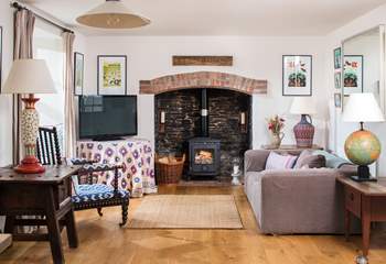 Cuddle up in front of the wood-burner on chillier days.