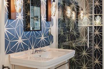 Indulge in a soothing shower after a busy day.