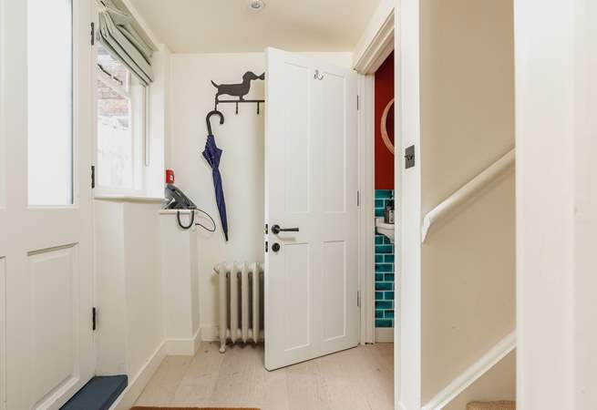 Downstairs cloakroom, just off the kitchen.