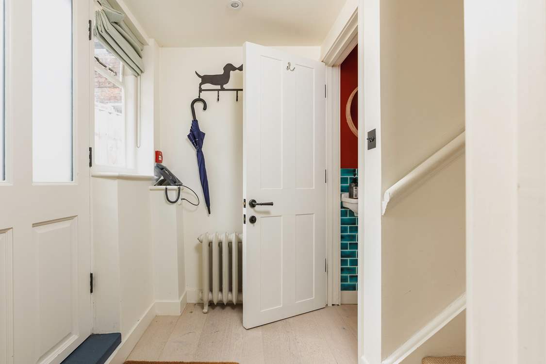 Downstairs cloakroom, just off the kitchen.
