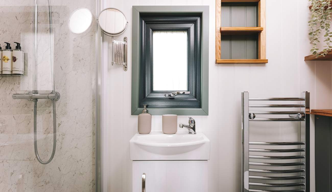 The gorgeous shower-room - just perfect for freshening up for the day ahead. 