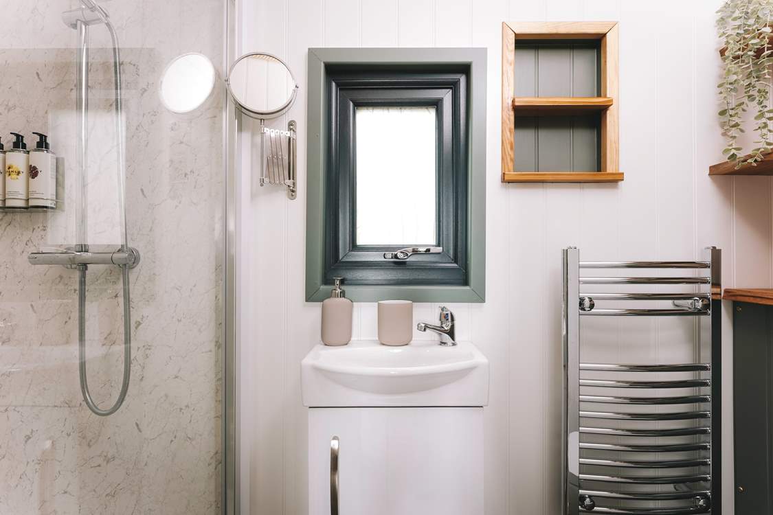 The gorgeous shower-room - just perfect for freshening up for the day ahead.