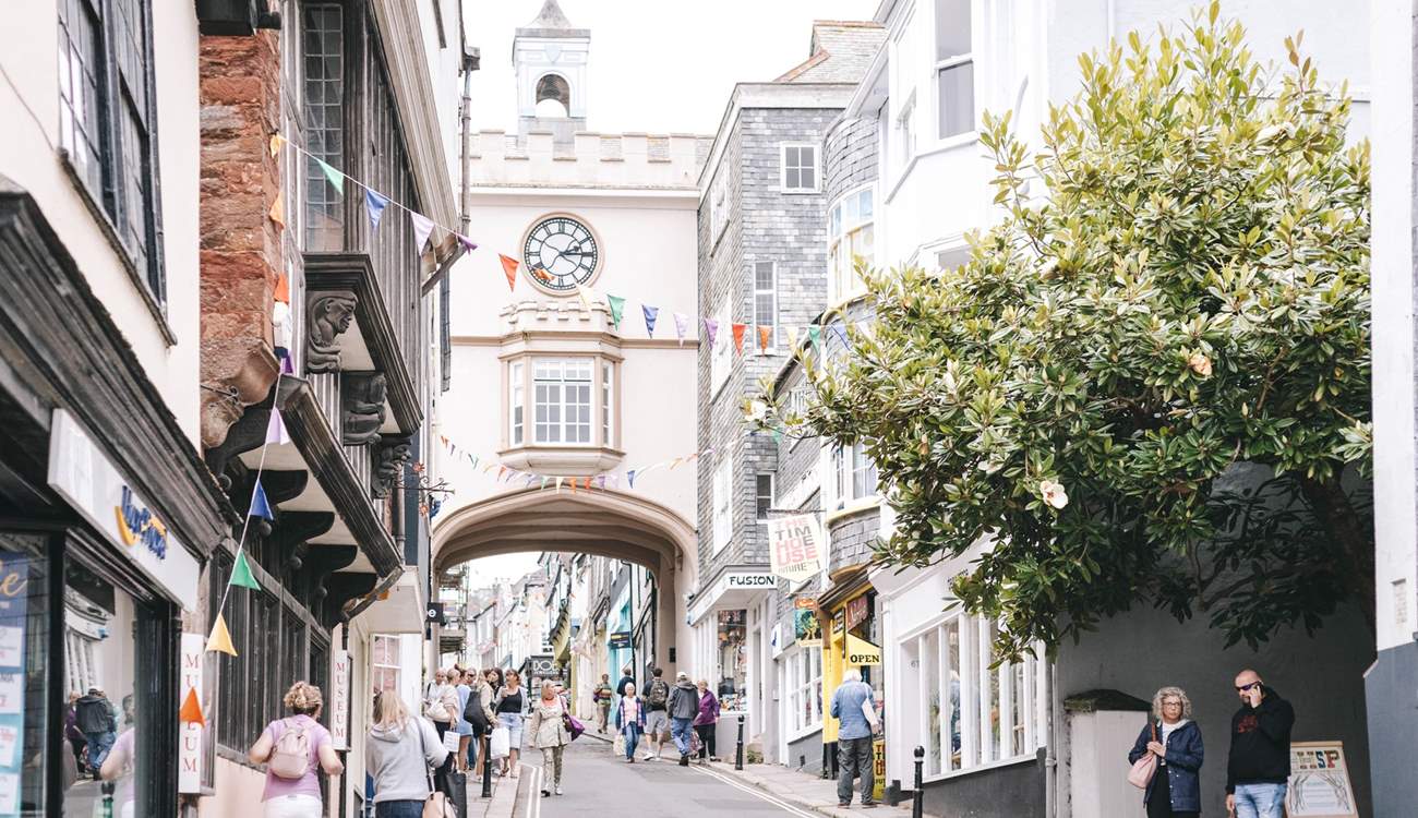 The eclectic town of Totnes boasts lovely independent shops and eateries.