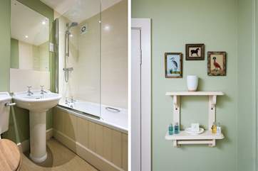 The bathroom, perfectly equipped for a soak after a day exploring.