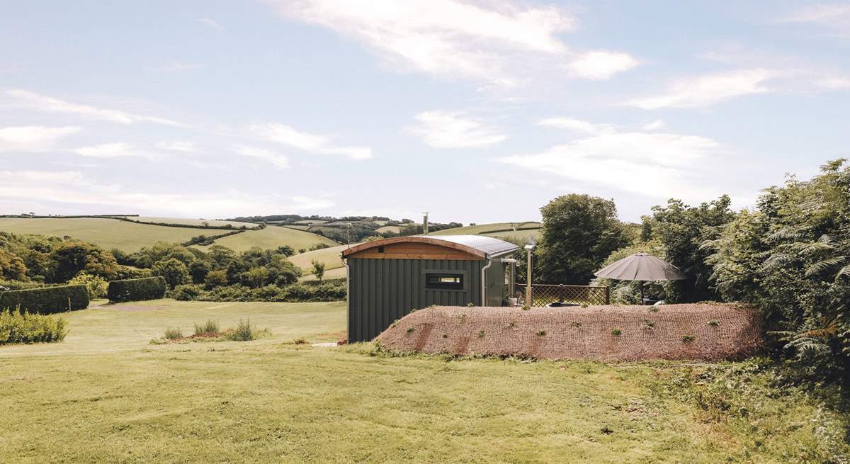 Please note Harvest Hut is positioned in a meadow with another hideaway and 5 caravan pitches, but you have your own area and privacy. 