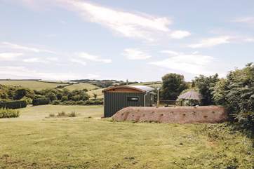 Please note Harvest Hut is positioned in a meadow with another hideaway and 5 caravan pitches, but you have your own area and privacy.