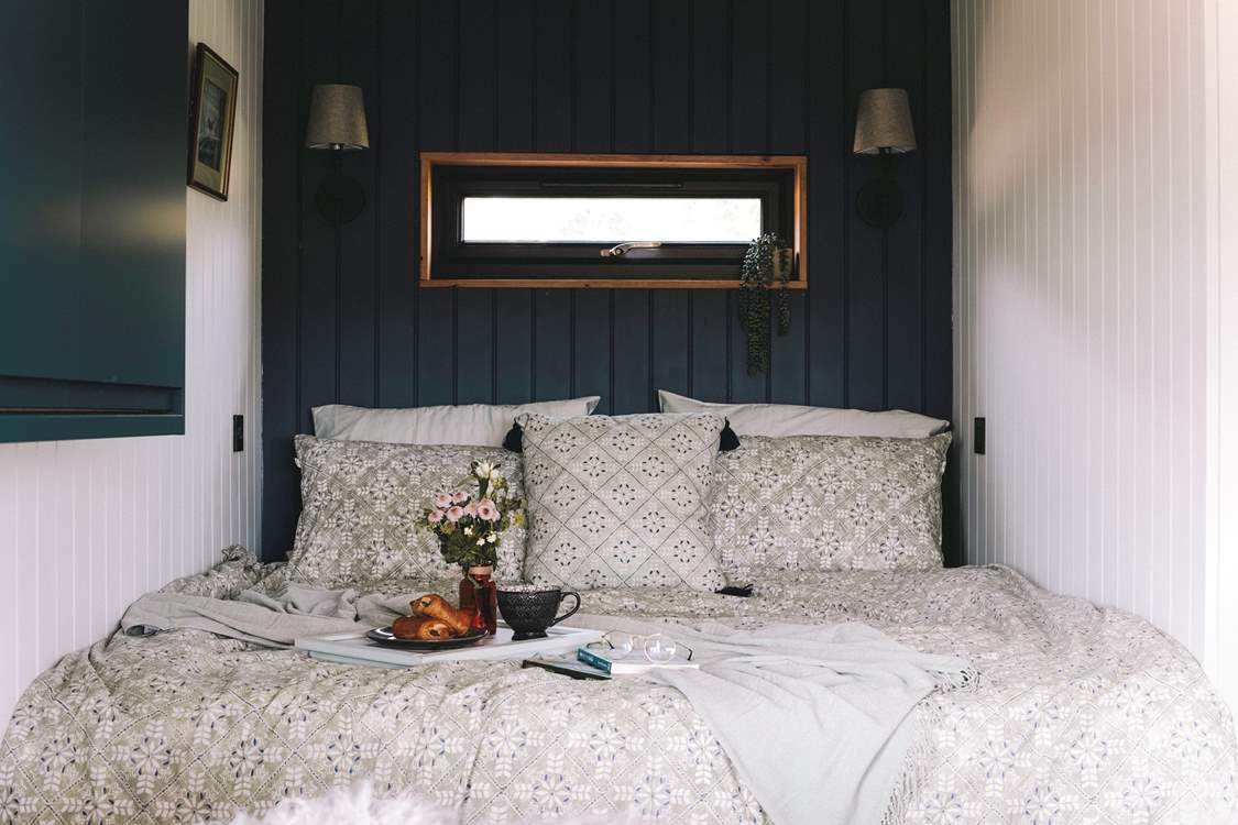 The super-king size bed is utterly sumptuous, promising an undisturbed night's rest.