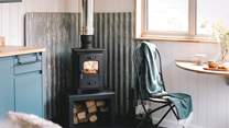 Light the wood-burner after a countryside ramble and stay toasty beside flickering flames.
