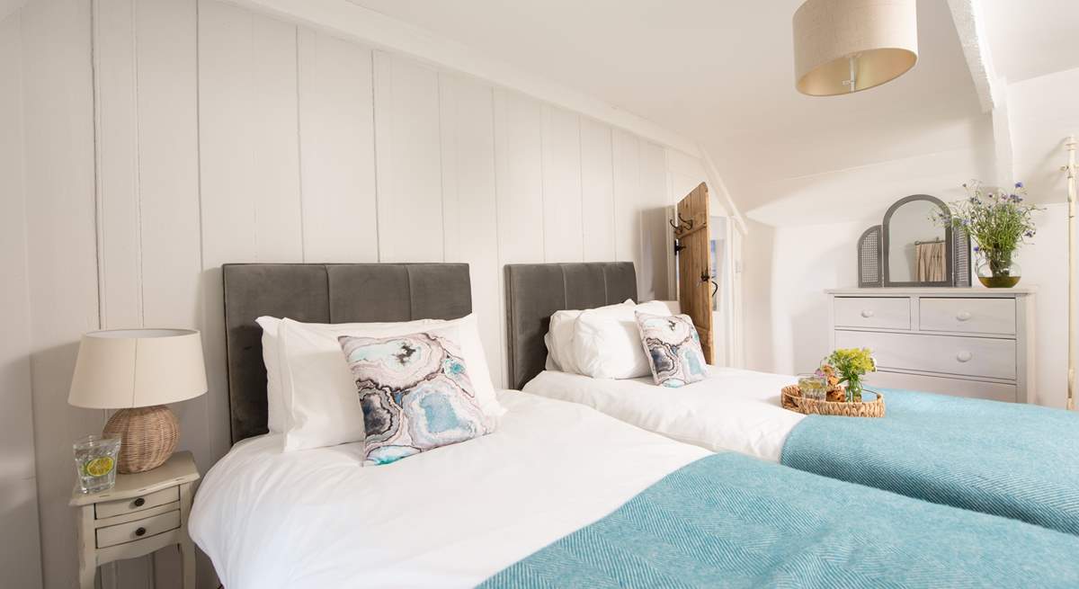 Calm colours and quality furnishings ensure a comfortable stay at this lovely cottage.