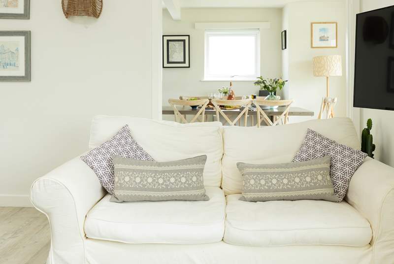 Relax on the comfy sofas. 