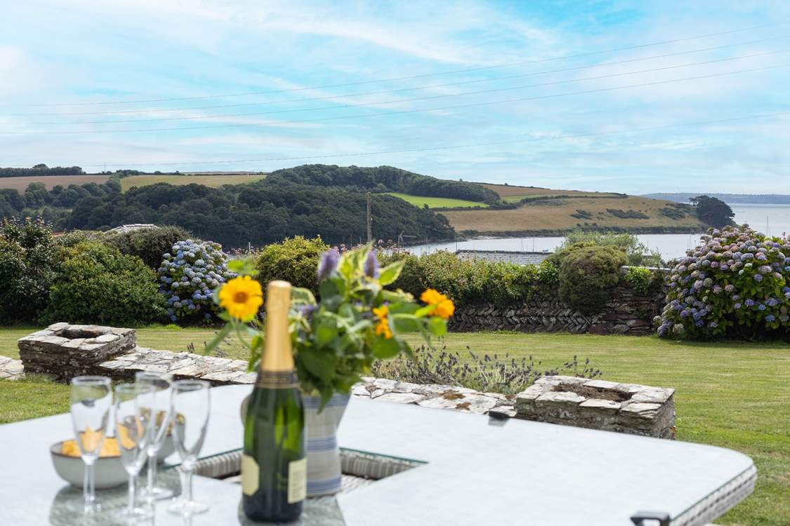 Take in the stunning views from the terrace with your evening aperitif.