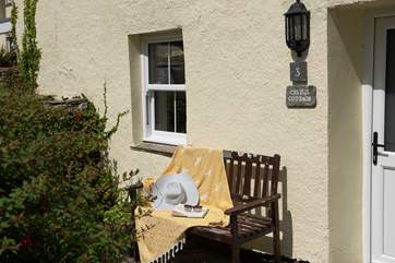 The front courtyard garden basking in the Cornish sunshine.