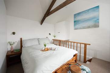 The double bedroom sits at the top of the stairs.