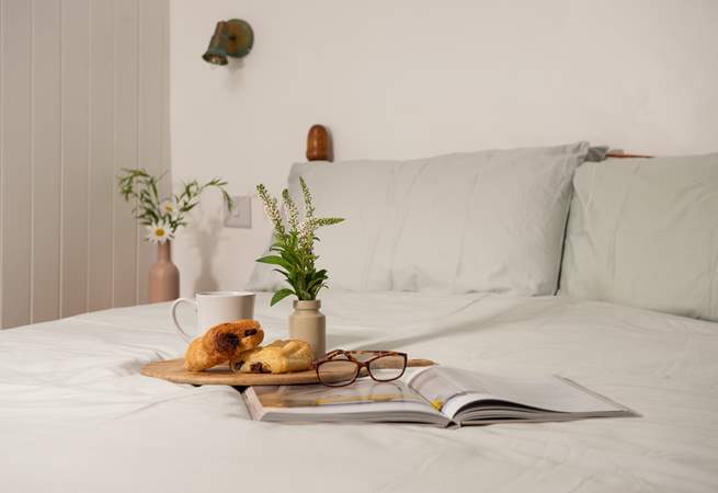 Breakfast in bed - why not, you are on holiday!