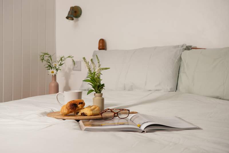 Breakfast in bed - why not, you are on holiday!
