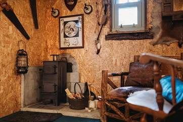The wood-burner will keep you toasty throughout the seasons.