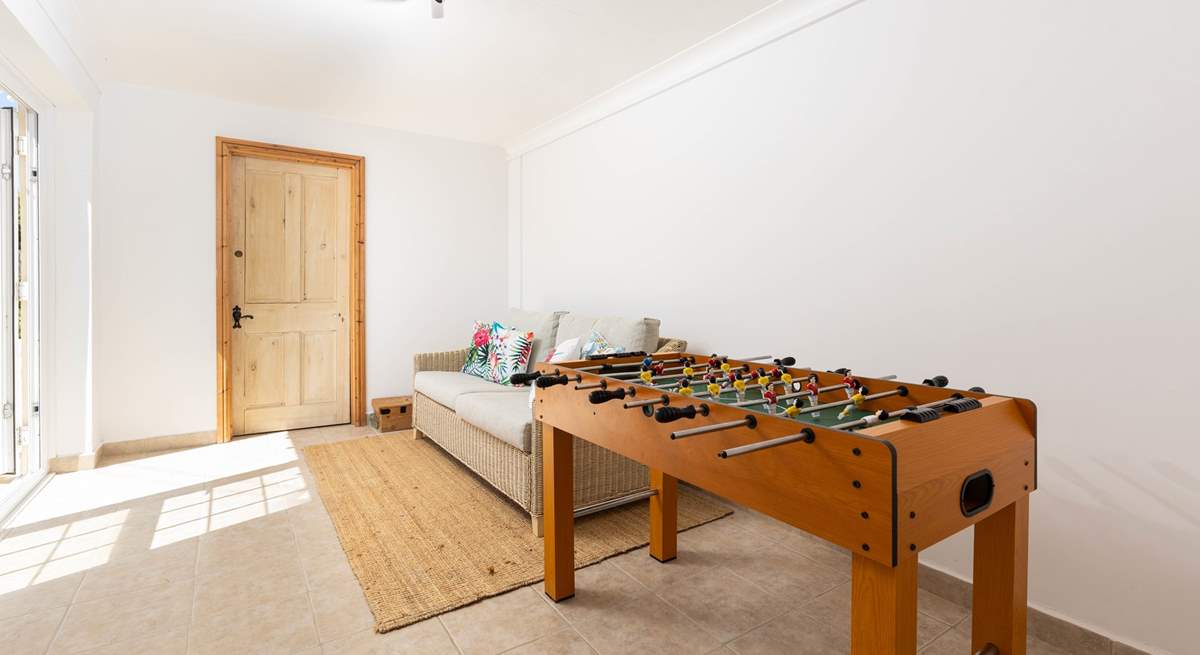 Yes! Table football! There is also a croquet set stored here for use in the garden. 