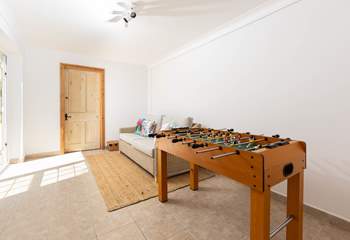 Yes! Table football! There is also a croquet set stored here for use in the garden. 