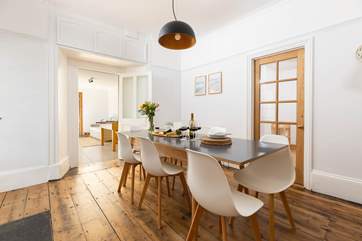 The dining table.