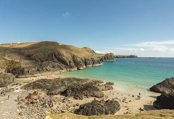The Lizard is home to the iconic Kynance Cove -  accessed via the coastal path or by car.