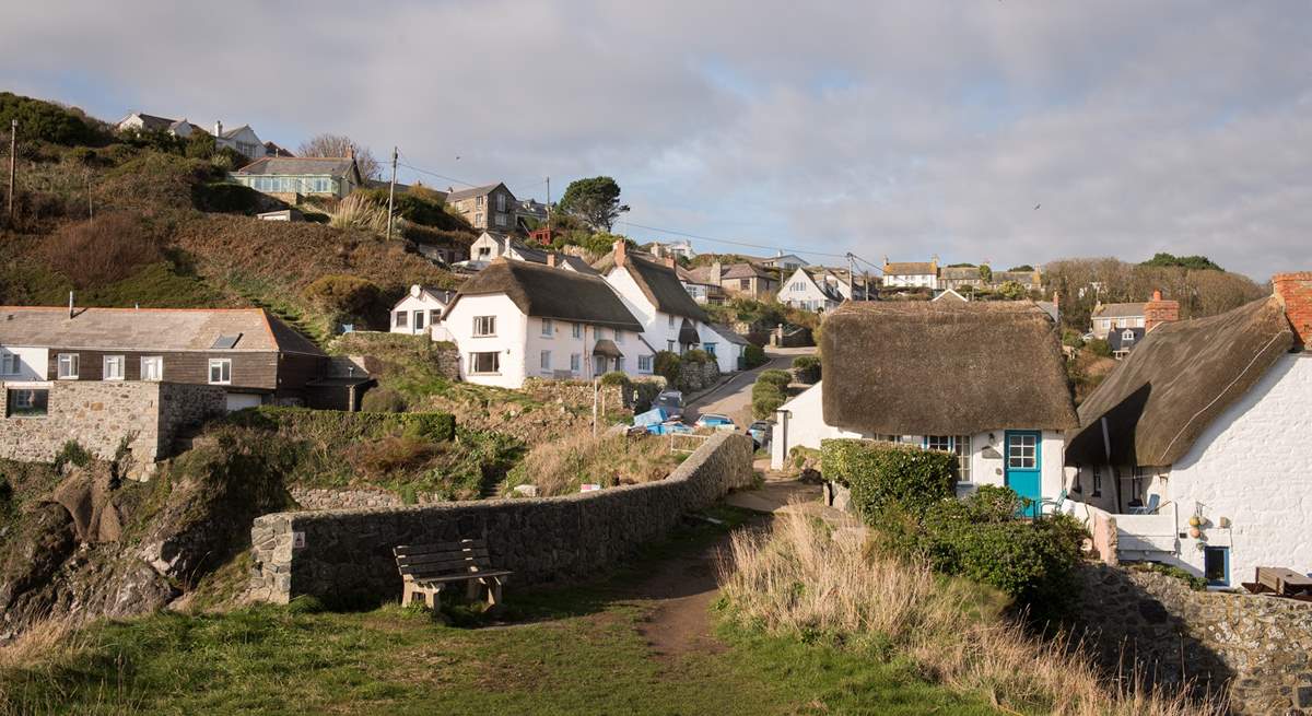 The historic fishing cove of Cadgwith is a hike down the coastal path or a short drive away. 