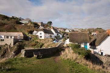 The historic fishing cove of Cadgwith is a hike down the coastal path or a short drive away.