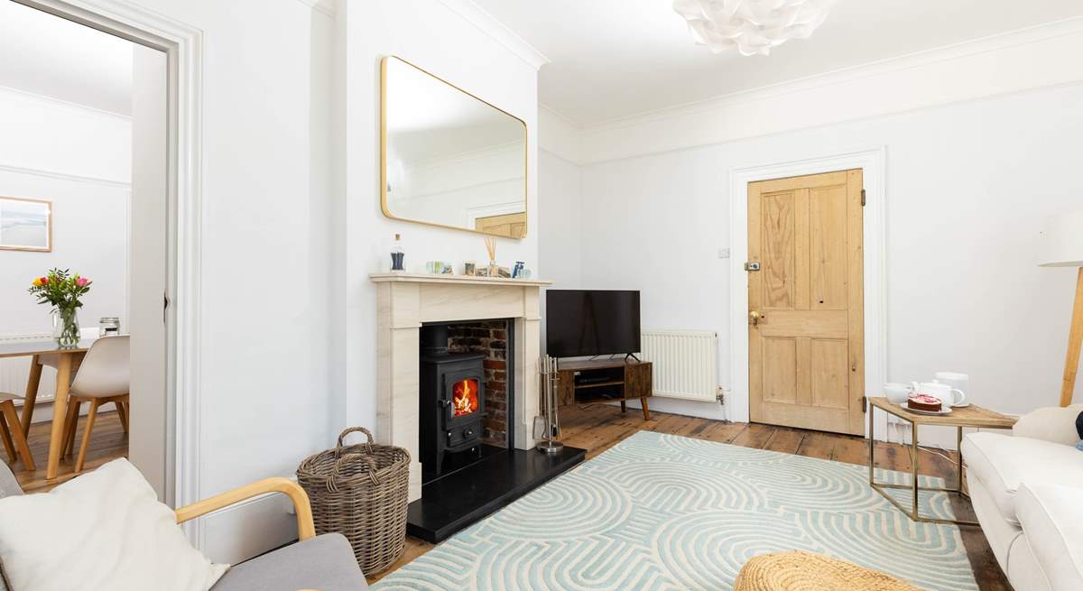 Sitting-room 1 is not only comfortable and gorgeous, it also has Sky TV and a log-burner to keep you toasty in cooler months. 