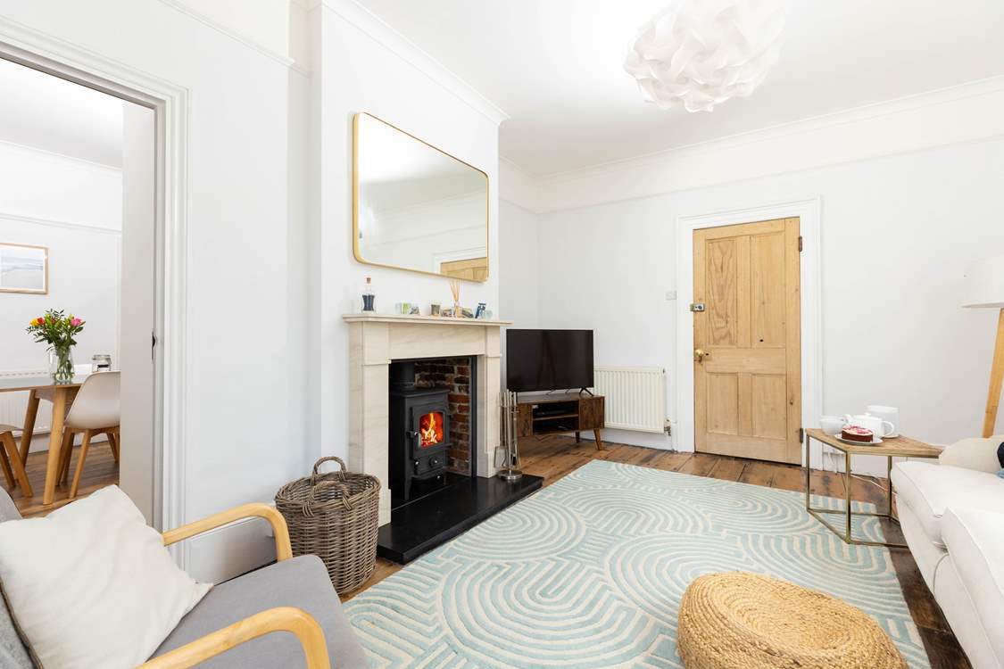 Sitting-room 1 is not only comfortable and gorgeous, it also has Sky TV and a log-burner to keep you toasty in cooler months.