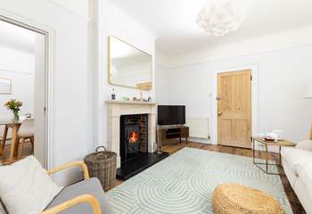 Sitting-room 1 is not only comfortable and gorgeous, it also has Sky TV and a log-burner to keep you toasty in cooler months. 